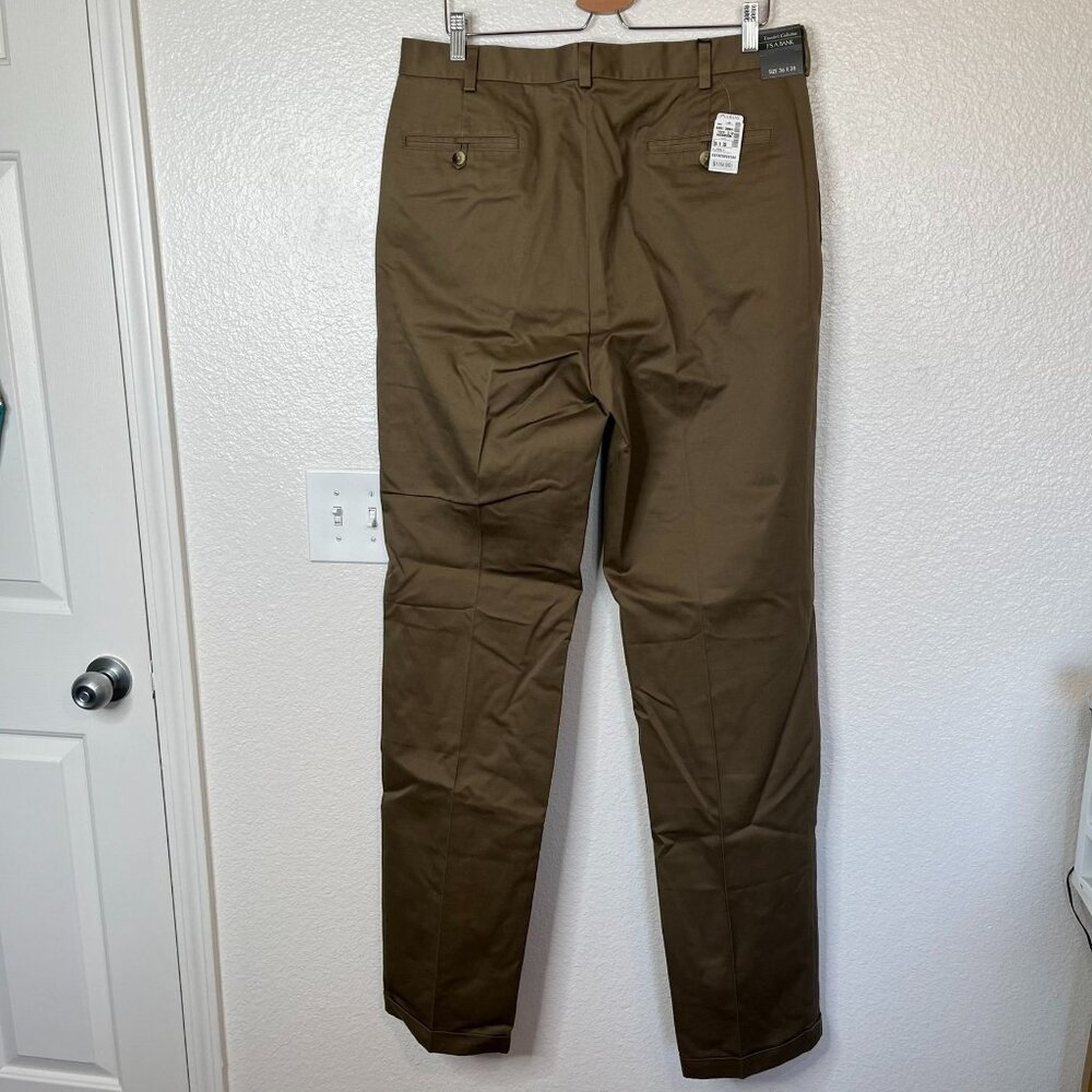 Jos. A. Bank Travelers Twill Mens Khaki Dress Pants Size 36 x 38 - Picture 8 of 13